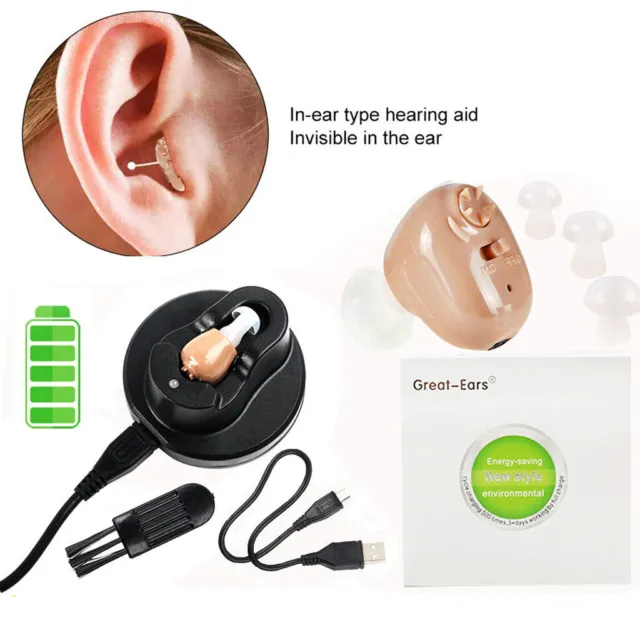 Profi Wiederaufladbare Mini Digital Hörgeräte In Ear Verstärker Hörverstärker