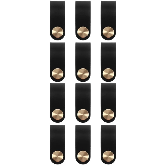 12 Pcs Leather Cabinet Pulls Leather Handle Dresser Drawer Handles Cupboard