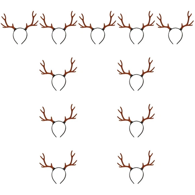 11x Disfraz de astas de Navidad Reno Astas Pelo