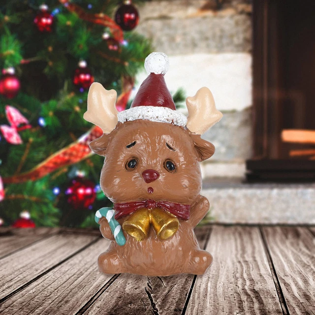 5pcs Weihnachtsdekoration Snowman Deer Santa Claus Weihnachtsbaum Bärenform 6