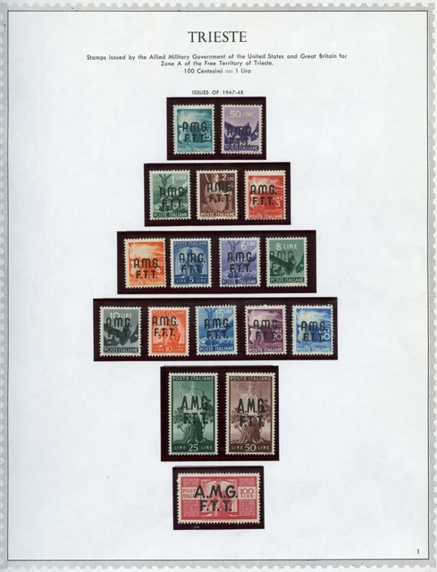 Italy /Trieste Zone A 1947/1948  Mint Airmails In Mounts GORGEOUS