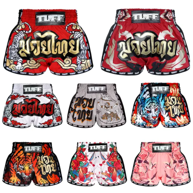 TUFF Muay Thai Shorts Boxing Shorts MMA Kickboxing Training Gym Shorts R4