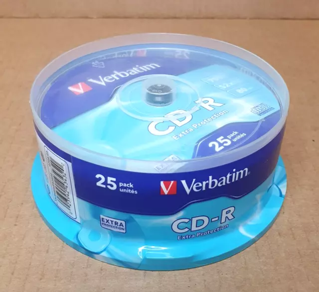 *NUOVO* CD-R VERBATIM - mandrino / scatola per torte - 25 dischi vuoti registrabili 80 minuti