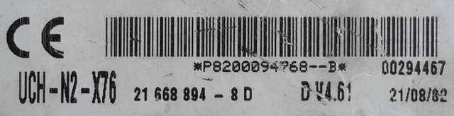 UCH N3 Vierge Pour Renault Master - Référence P8200584665P - Sagem 28118858-8A - Reconditionné Et Prêt à Programmer