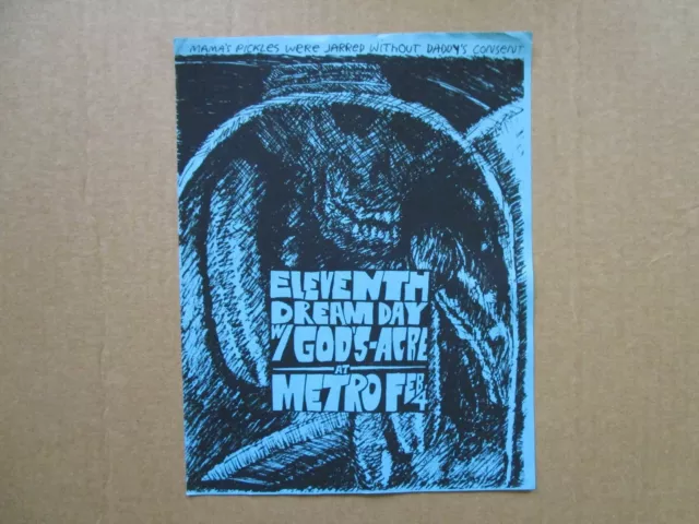 ELEVENTH DREAM DAY / GOD'S ACRE at CABARET METRO 2/89 Chicago Flyers Handbills