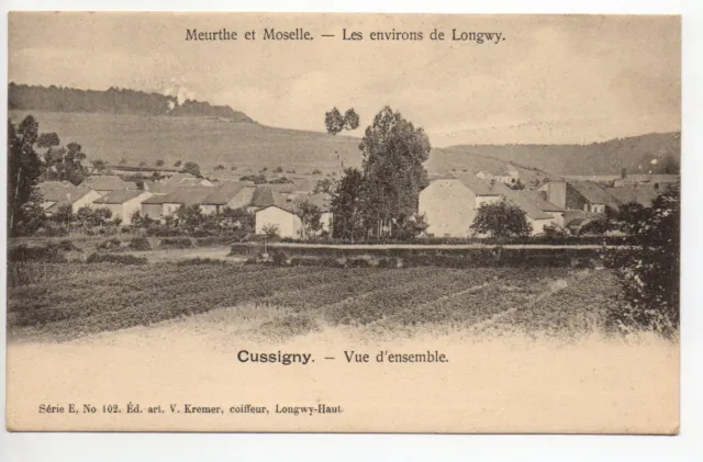 CUSSIGNY Meurthe & Moselle CPA 54 beautiful view of the village KREMER longwy editions
