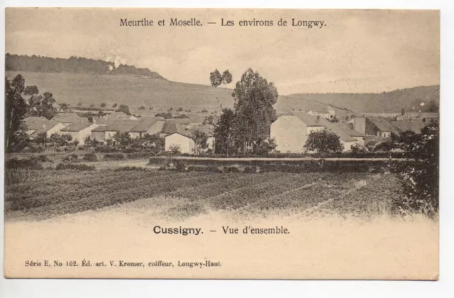 CUSSIGNY Meurthe et moselle CPA 54 belle vue du village éditions KREMER longwy