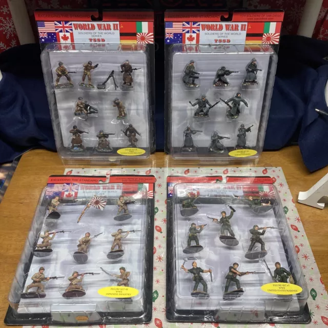 Toy soldiers of San Diego Set# 4,7, 8 And 9 WW2, Marines, Japan, US, German, LOT