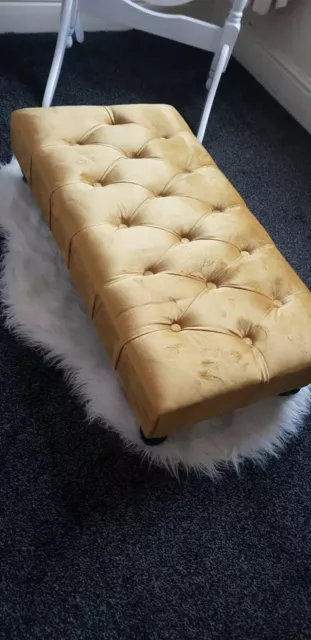 Chesterfield footstool coffee table