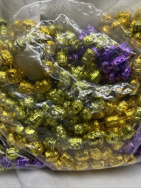 2025 NEW ORLEANS Mardi Gras Krewe of Bacchus Classic Barrel Beads. Unopened Bag 7.96 PicClick AU