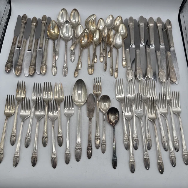 vintage silverware 1847 rogers bros silver set