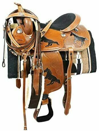 Tachuela de silla de montar de caballo para adultos Western Pleasure Trail...