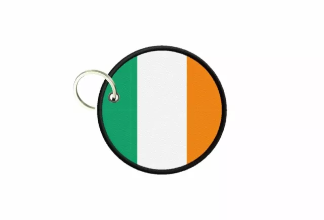 Porte cles clefs drapeau irlande irlandais imprime rond cocarde