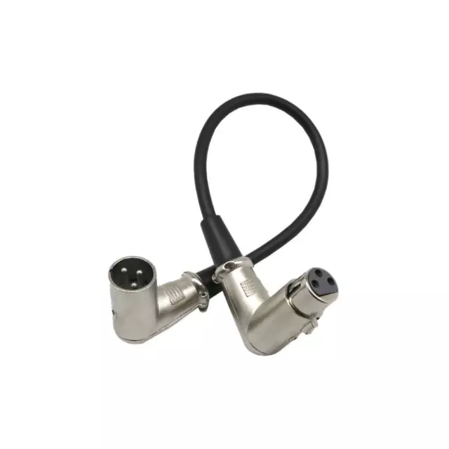 3 pin XLR Right Angle 90 Degree Female to Male Cable Extension Mic Cord