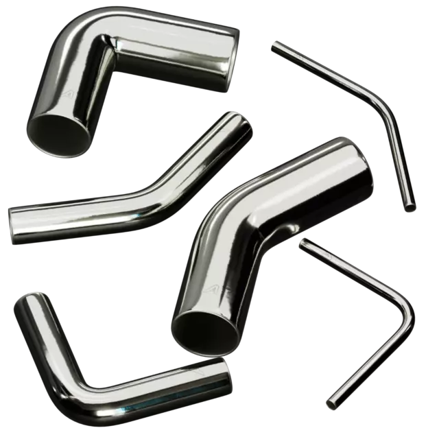 STAINLESS STEEL MANDREL EXHAUST BENDS TUBE ELBOWS 45 90 DEGREE 13mm OD -102mm OD