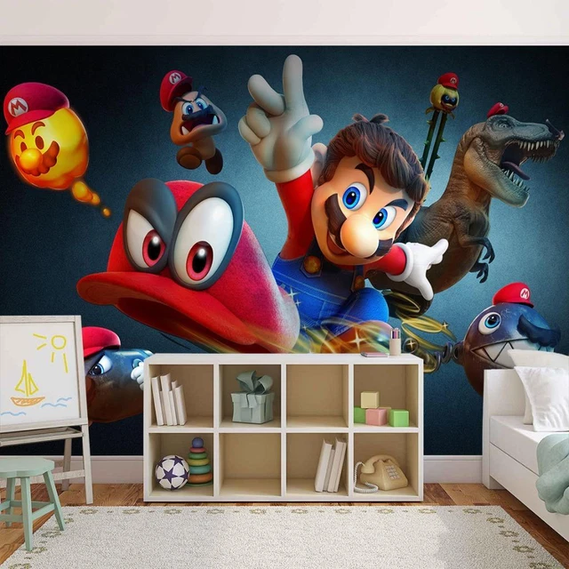 SUPER MARIO BROS Odyssey Photo Wallpaper Woven SelfAdhesive Wall Mural