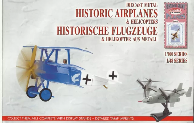 Katalog Herpa Wings Historic Airplanes Neuheiten 2001 Modellflugzeuge