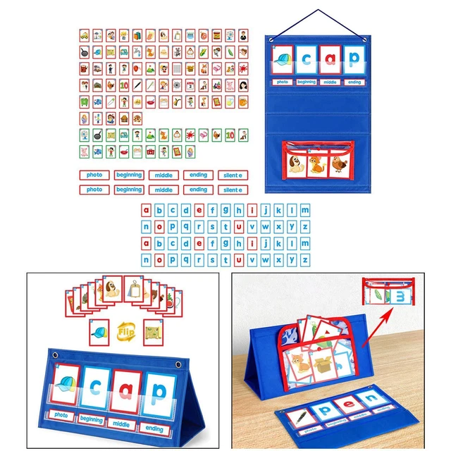 WORD BUILDING POCKET Chart Educational Charts Tent Cards Chart