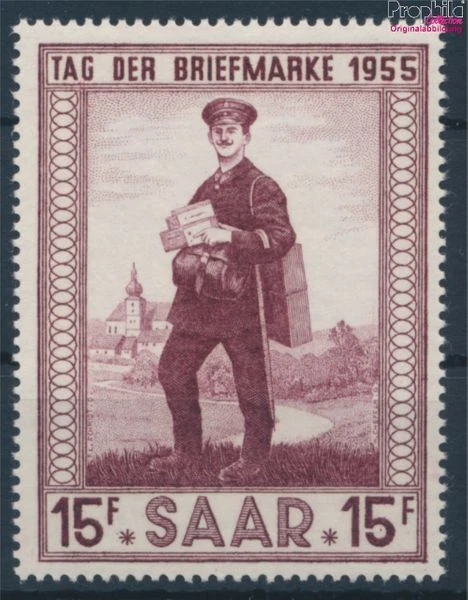 Briefmarken Saarland 1955 Mi 361I (kompl.Ausgabe) Punkt in der 5 (Feld 8) (10214