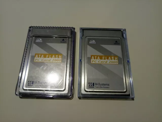 Lot de 2 CARTES PC M-System ATA FLASH 2000 128MB