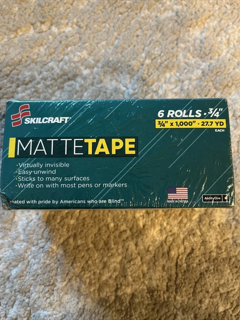 ABILITY ONE 7510-01-580-6226 Office Tape,83 ft,3/4 in,2.1 mil,PK6