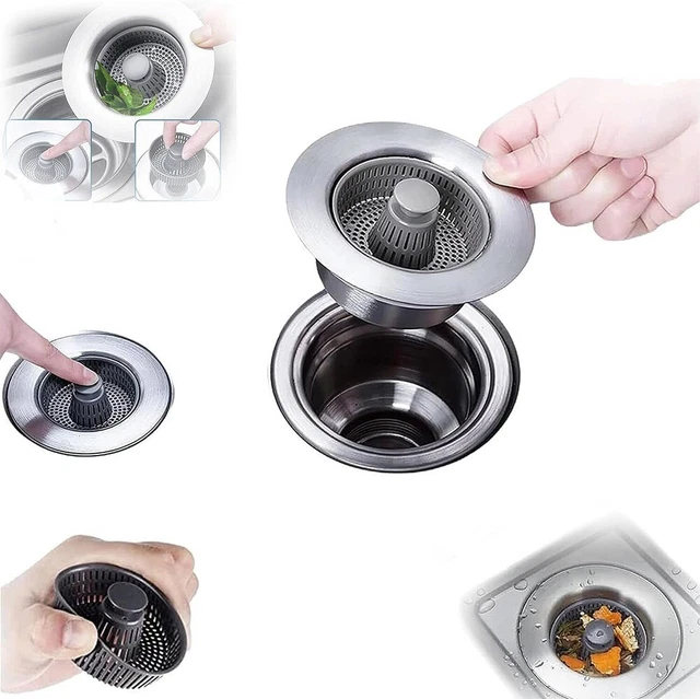 Filtre Evier Cuisine 2 Filtres De Drainage Acier Inoxydable 34