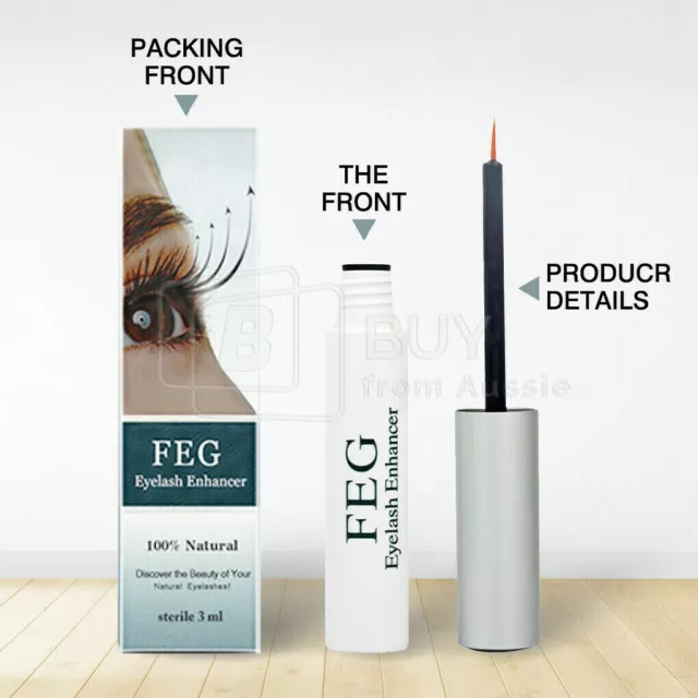 Genuine FEG natural Eyelash or Eyebrow Enhancer Serum growth booster eyebrow 3