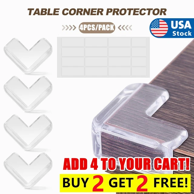 4PC Child Baby Desk Table Corner Edge Protector Soft Safety Cushion Safety Guard