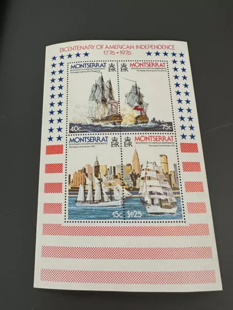 1976 Montserrat Usa Bicentennial Mint Mini Sheet