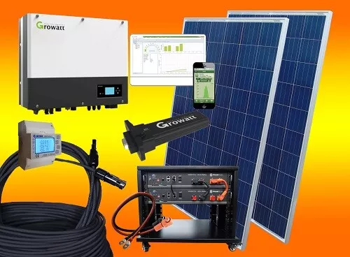 2000Watt PV Solaranlage (0% MwSt.*) Lithium Batteriespeicher Hybrid Anlage