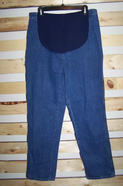 Tomorrow's Mother Sport Maternity Size M Women's Carpenter Style Jeans Adj Waist