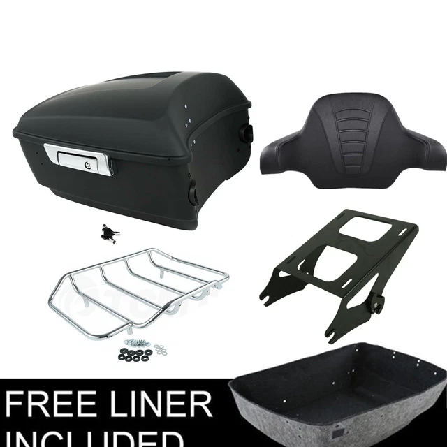 13.7" King Trunk Backrest Mount Luggage Rack Fit For Harley Touring Glide 14-23