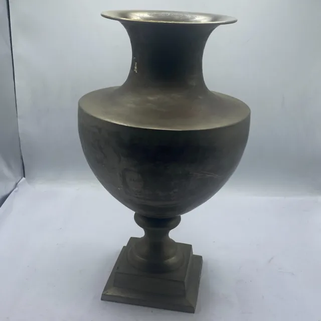 Nice Vintage Antique  Bronze Vase Aprox. 14" height 5" base 7" body diameter