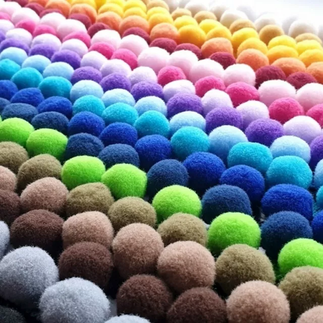 Pom Pom 10mm Ball Trim Width 18mm ✄ Cut to Order ✄ Luxury Velvet Feel 14 Colours