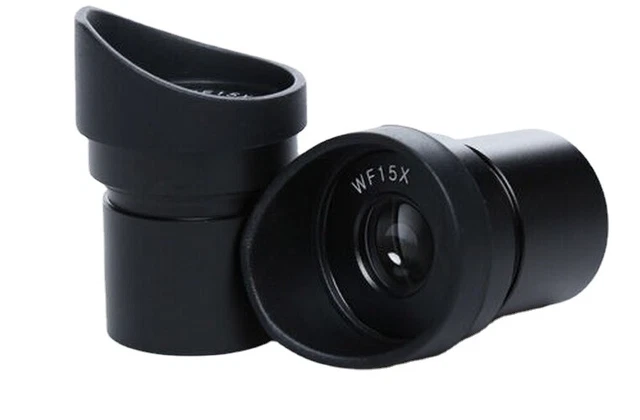 Pair Stereo Microscope WF15X Eyepieces Eyeguard Eyecup 30mm Tube FotoHigh