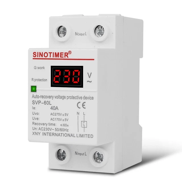Dispositivo di protezione ripristino over/under tensione DIN Rail 230 V recupero