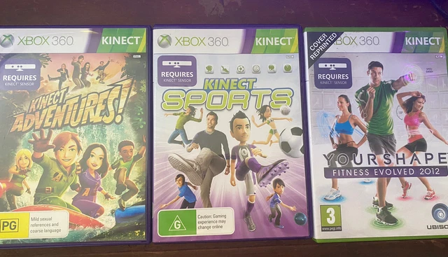 Lot of 4 Xbox 360 Kinect Games Adventures Your Shape Sports Kung