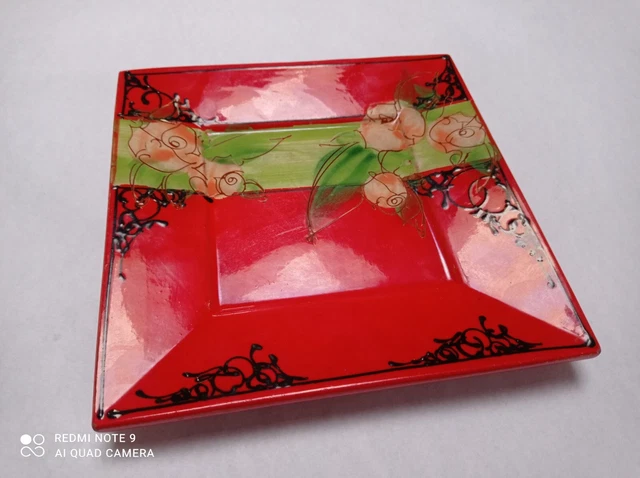 ASSIETTE CARRÉE TERRE cuite émaillée - Poterie PATRICK GALTIE EUR 24,90