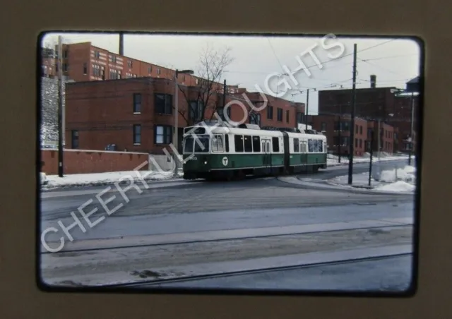 Original '90 Kodachrome Slide MBTA Boston Transit 3623 Trolley action    34Q57