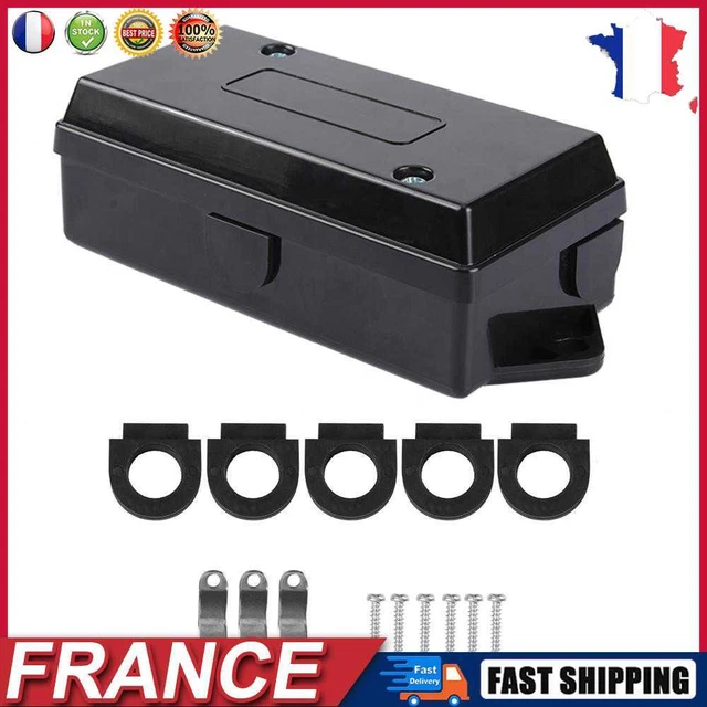 7 Way Weatherproof Trailer Plug Wiring Electrical Wire Cord Junction Box  fr