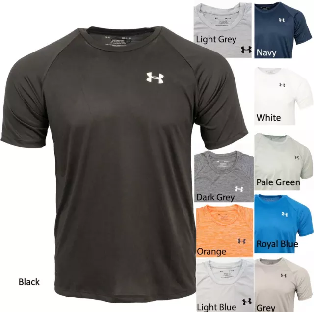 T-shirt da uomo Under Armour manica corta UA palestra fitness HeatGear Crew Running nuova