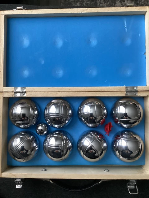 Outdoor Games Outdoor Boules Set With Storage Bag - 8 Chrome Steel Balls For Bocce, Pétanque, Lawn Games & Backyard Fun Outdoor Games For Adults
