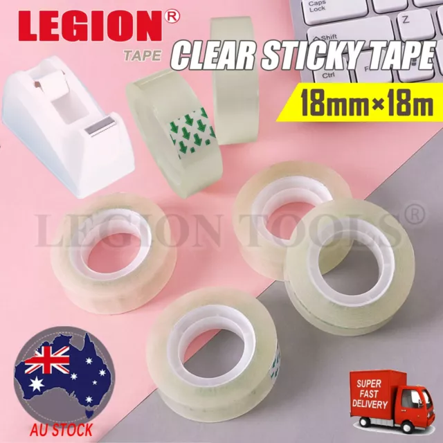 Clear Sticky Tape Refills 3/6/12/40/80 Rolls Bulk Sale 18mm×18m