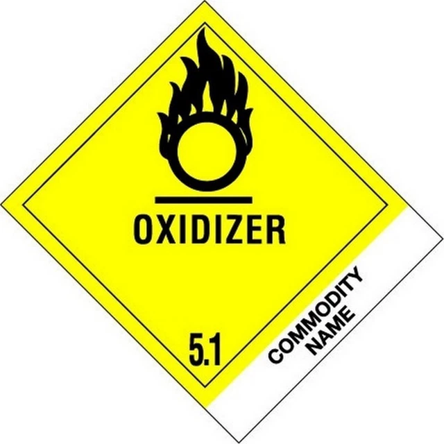 4" x 4-3/4" Oxidizer - Blank Tab Labels (500 per Roll)