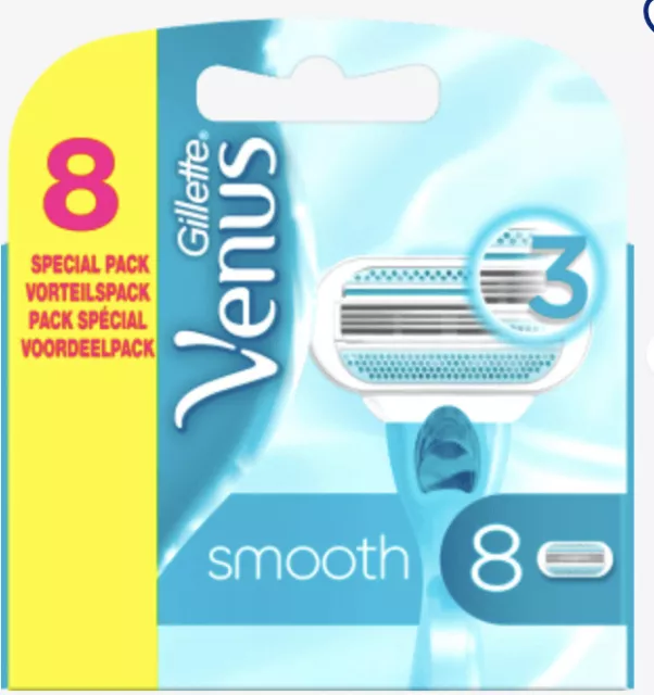 Gillette Venus Smooth Rasierklingen 8 Stück Neu