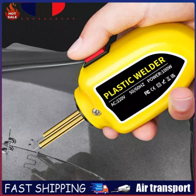 100W Plastic Welding Machine Hot Stapler Car Bumper Repair Kit (Yellow EU) FR