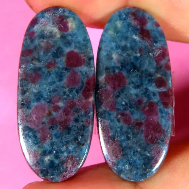 57.00Cts.100%Natural Royal Quality Ruby Kyanite Oval Cab 14x32x3mm Top Gemstone