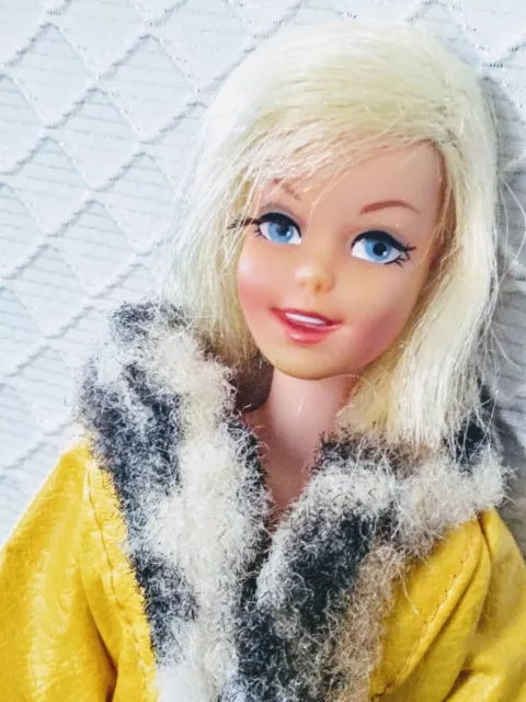 Vintage 1966 Mattel Casey Barbie Twist N' Turn Blonde Doll Rooted Lashes TLC