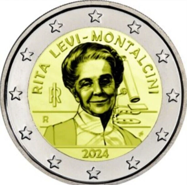 2 EURO ITALIA 2024 Rita LeviMontalcini Proof Fondo Specchio EUR