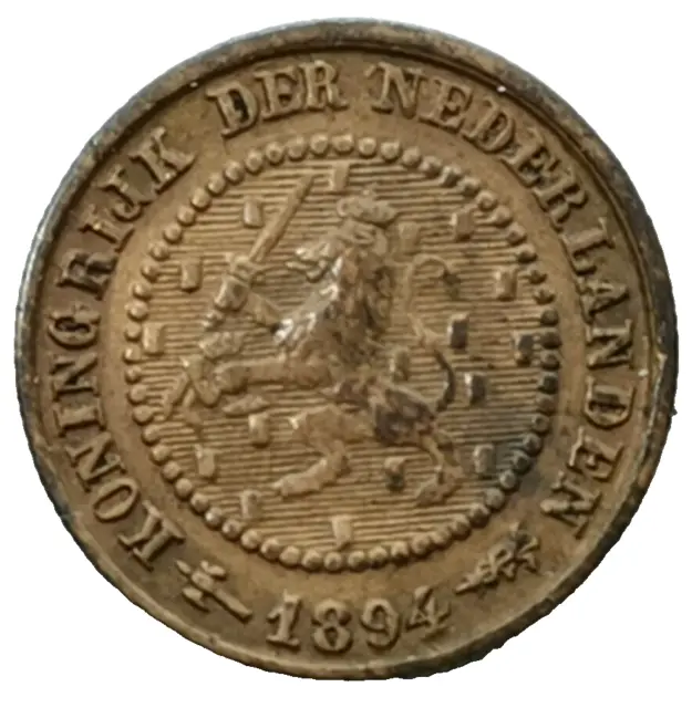 Willem III / Wilhelmina - 1/2 cent 1894 NETHERLANDS (25G)